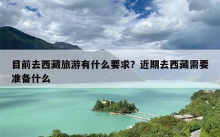 目前去西藏旅游有什么要求？近期去西藏需要准备什么