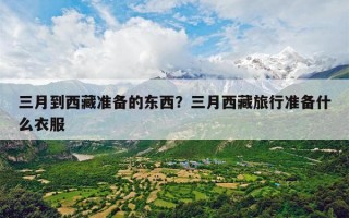 三月到西藏准备的东西？三月西藏旅行准备什么衣服